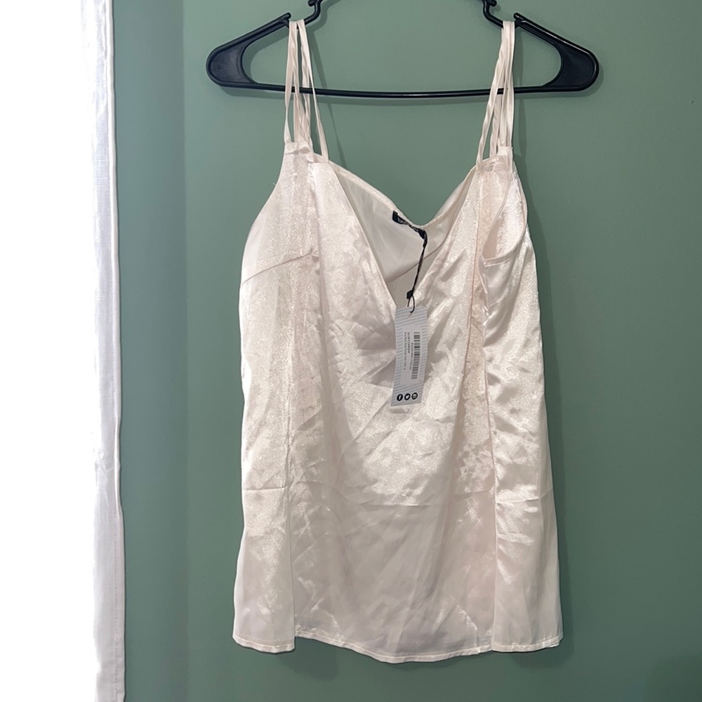 NWT white silk shirt